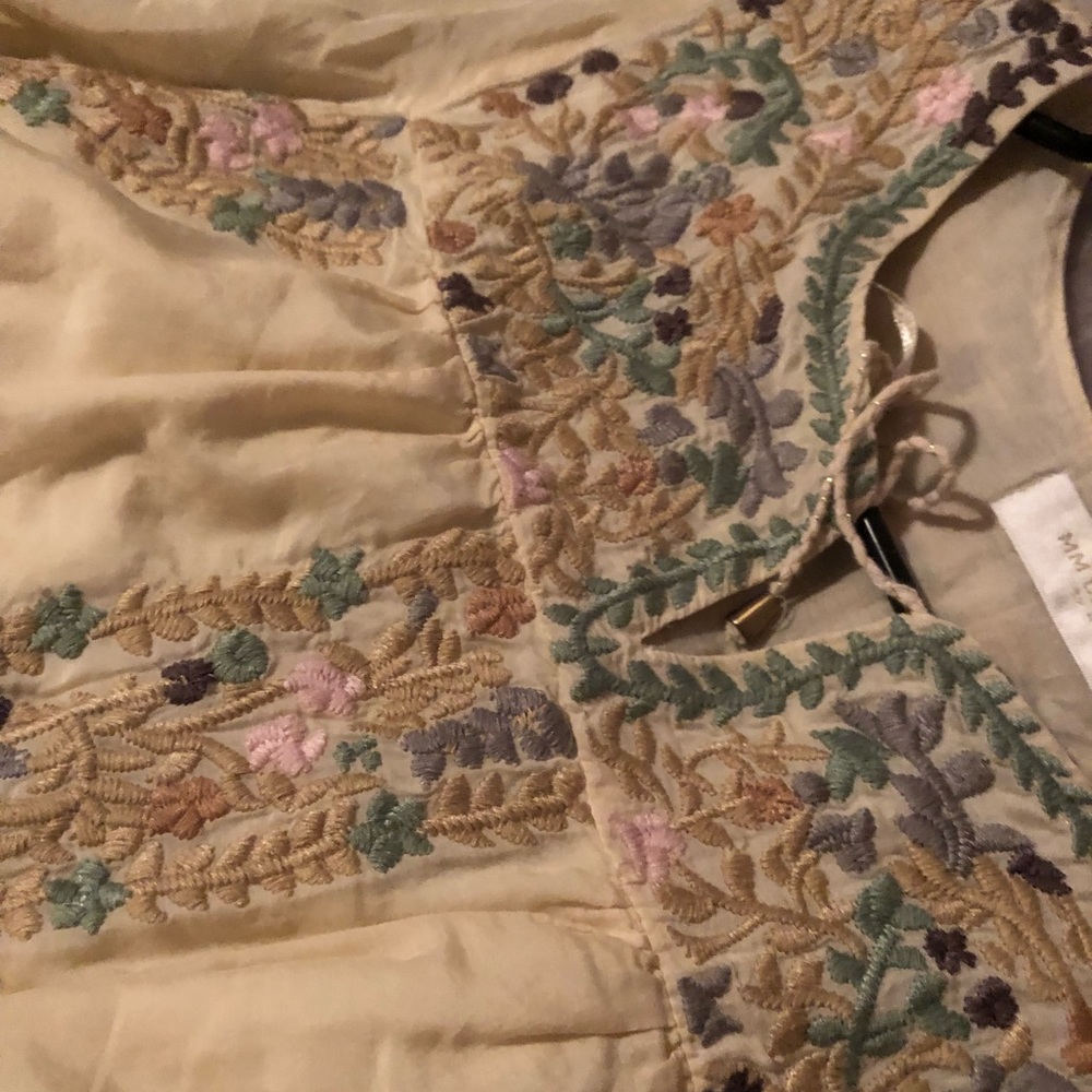 Vintage pale yellow blouse with beautiful detail